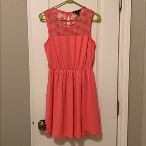 Forever 21 mesh flower dress - pink.